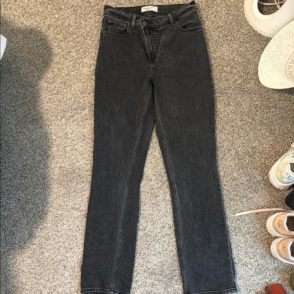 Abercrombie Black High-Rise Slim Jeans